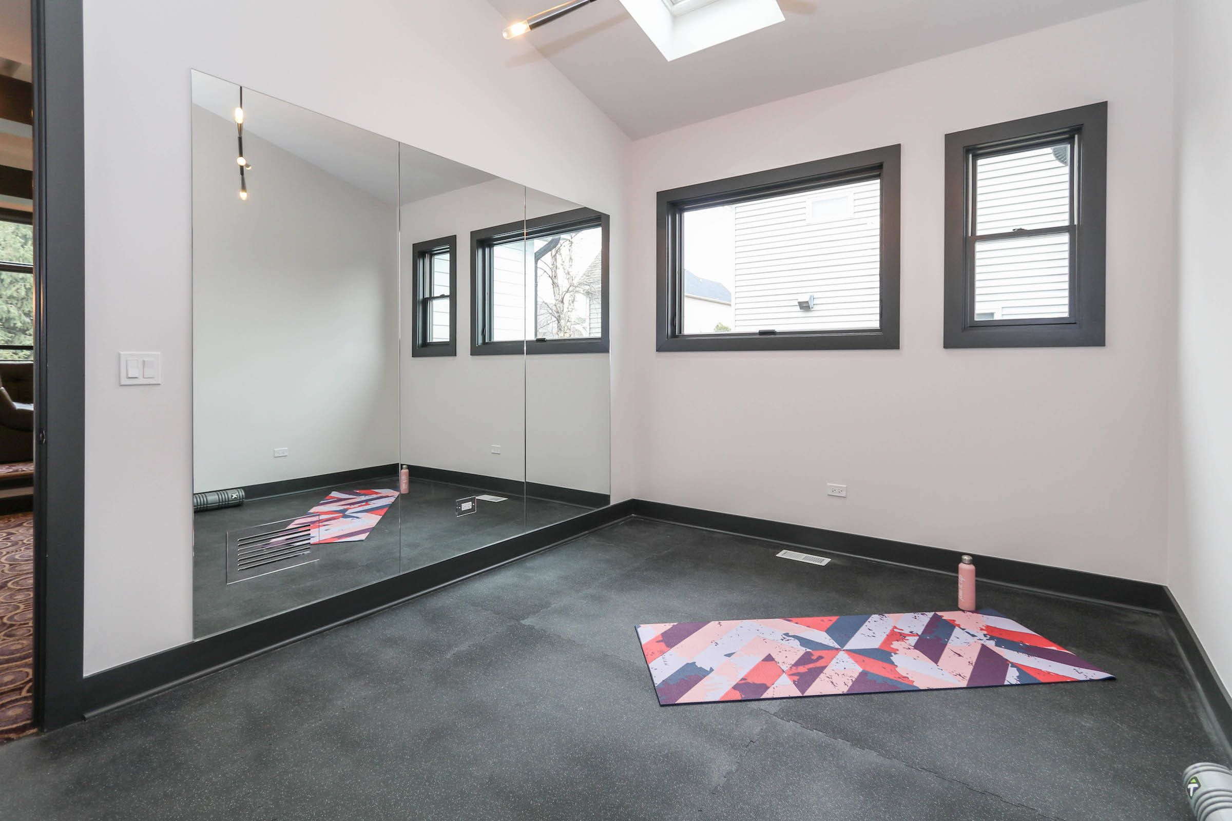Yoga Studio Entrance with Storage - Contemporary - Home Gym - Surrey - by  HAUM