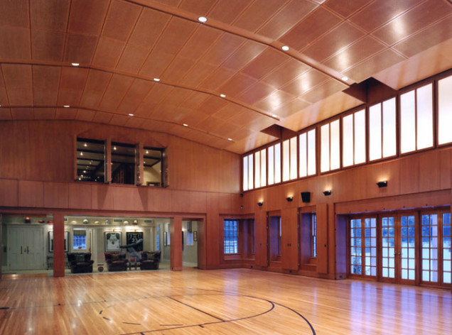 Private Indoor basketball Court - Traditional - Home Gym - Boston - by Wayne Towle Master Finishing & Restoration, Inc.