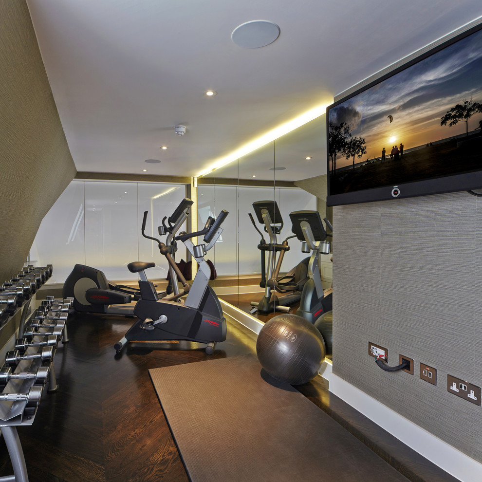 Design ideas for a home gym in London.