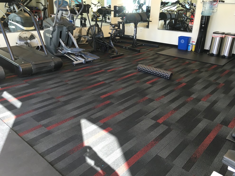 Recent Carpet Install at a Small Gym Home Gym San Francisco by Bay Area Floors & Design