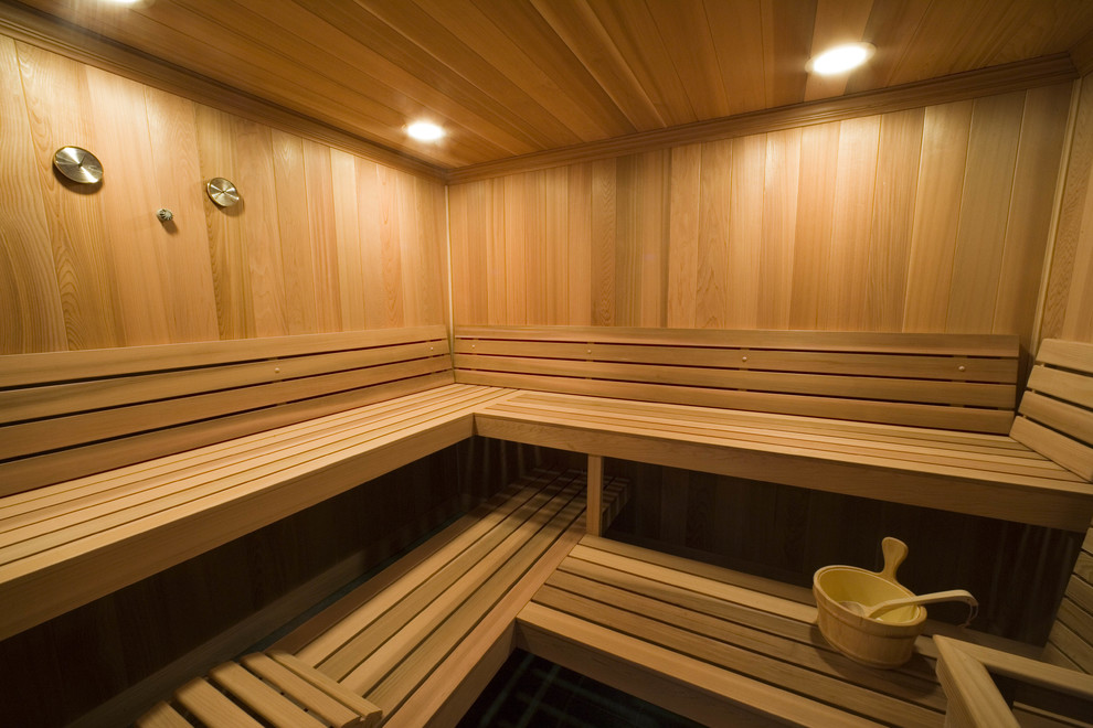 Residential sauna interior Traditional Home Gym Philadelphia by