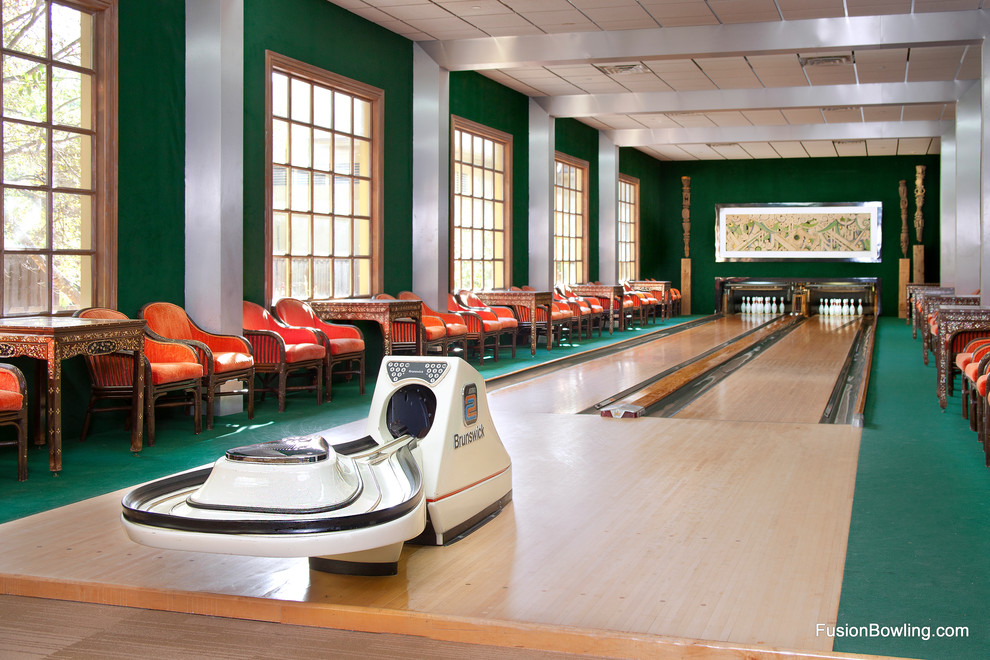 RetroStyle Residential Bowling Lanes for Private Estate