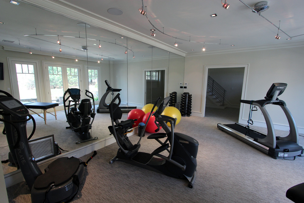 Moderner Fitnessraum in Boston
