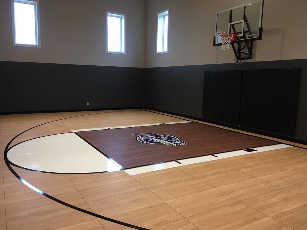 SnapSports Home Basketball Court Patented Modular Sport Floor Home