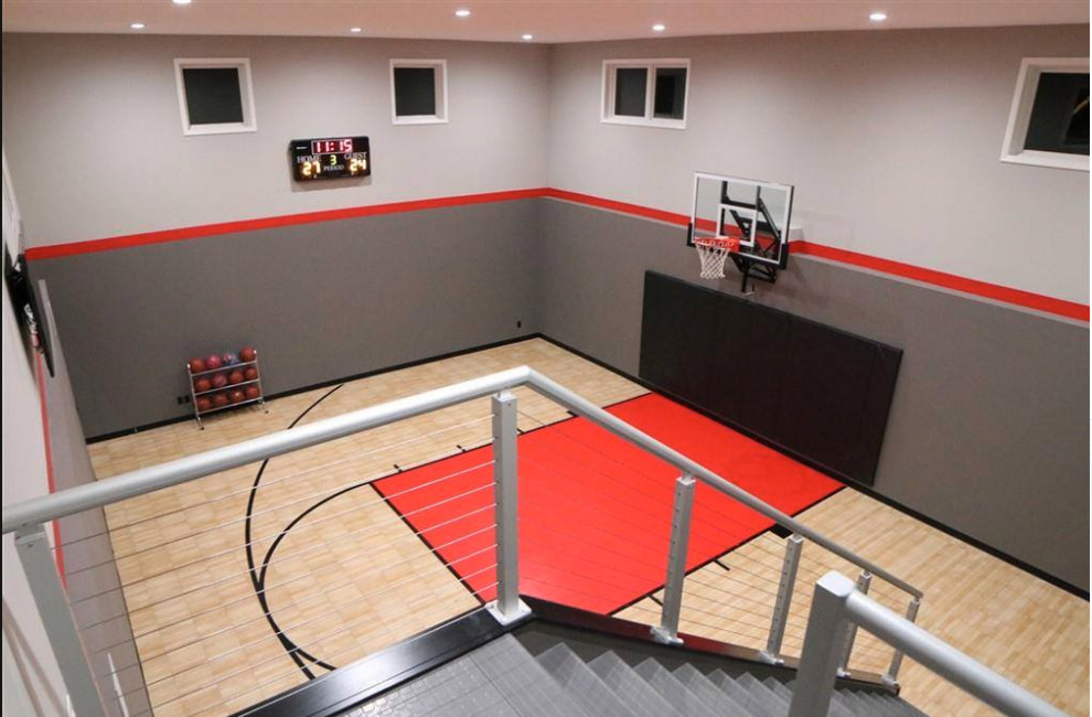 SNAPSPORTS Indoor Home Gym Patented TuffShield Sports Flooring Home Gym Indianapolis by