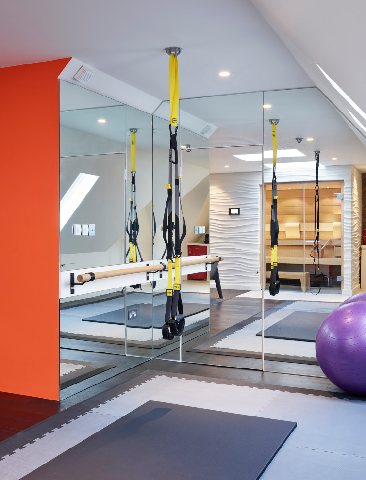 Super Luxe Family Home, North London Contemporary Home Gym London