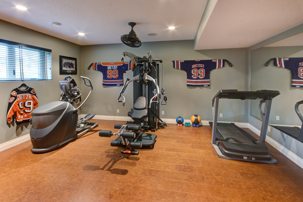 The Modern Vintage Traditional Home Gym Edmonton By Modern Vintage Homes