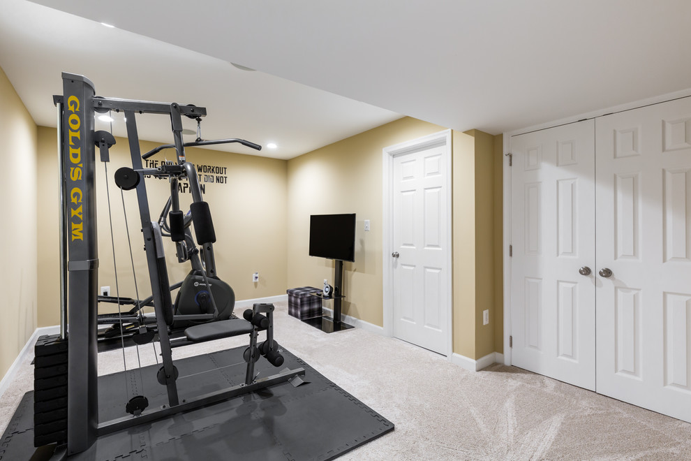 The Ultimate Man Cave Home Gym Contemporary Home Gym DC Metro by KBF by Audi