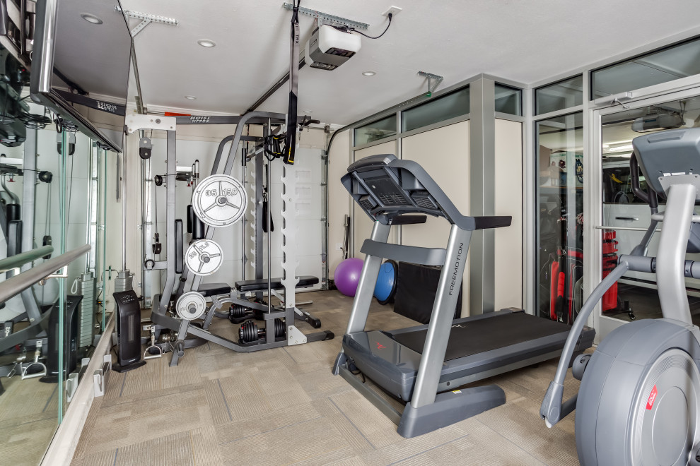 Third Car Garage Home Gym Contemporary Home Gym Sacramento by