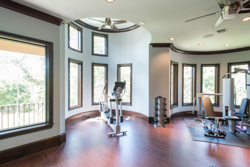 Tuscan home gym photo in Houston