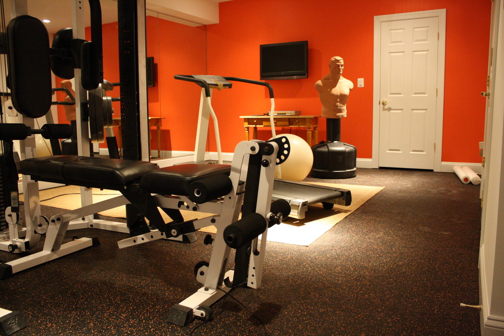 White home gym - Transitional - Home Gym - DC Metro - by Xtreme ...