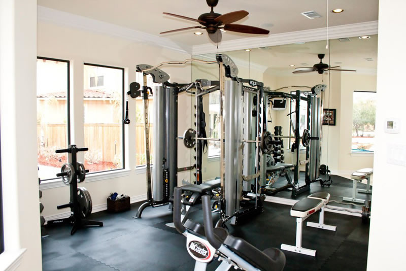 Workout Room Contemporary Home Gym Houston by Collinas Design