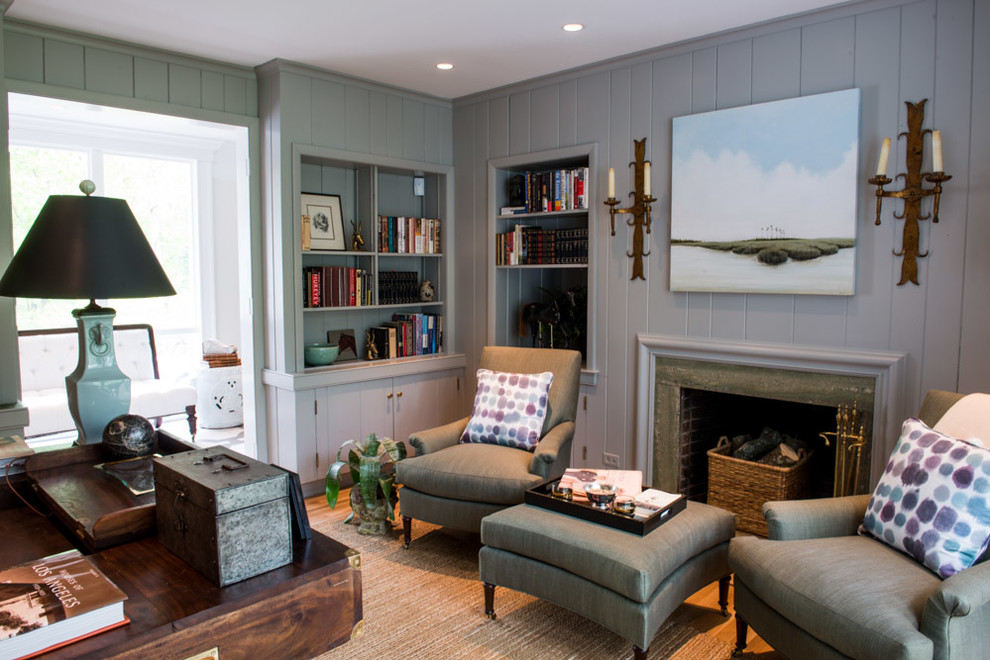 2013 Charlottesville Design House Library トラディショナル ホームオフィス・書斎 他の