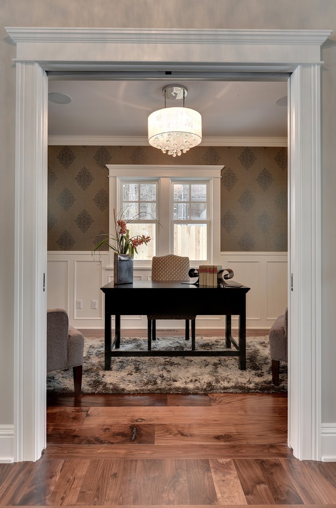 Inspiration for a timeless home office remodel in Minneapolis