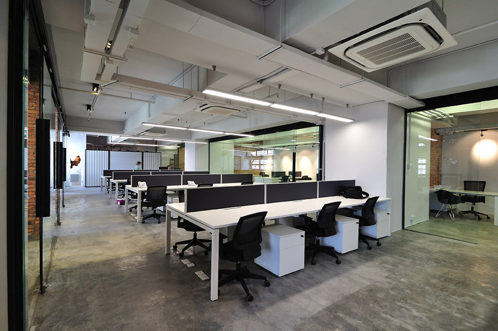 A Cool Raw Office Design Modern Home Office Hong Kong by The