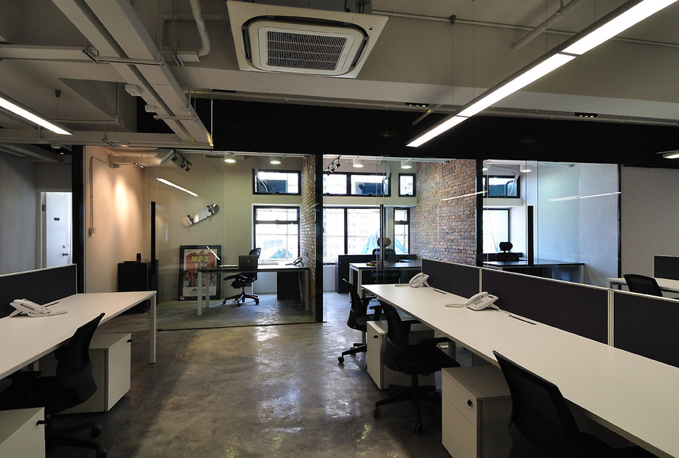 A Cool Raw Office Design Modern Home Office Hong Kong by The