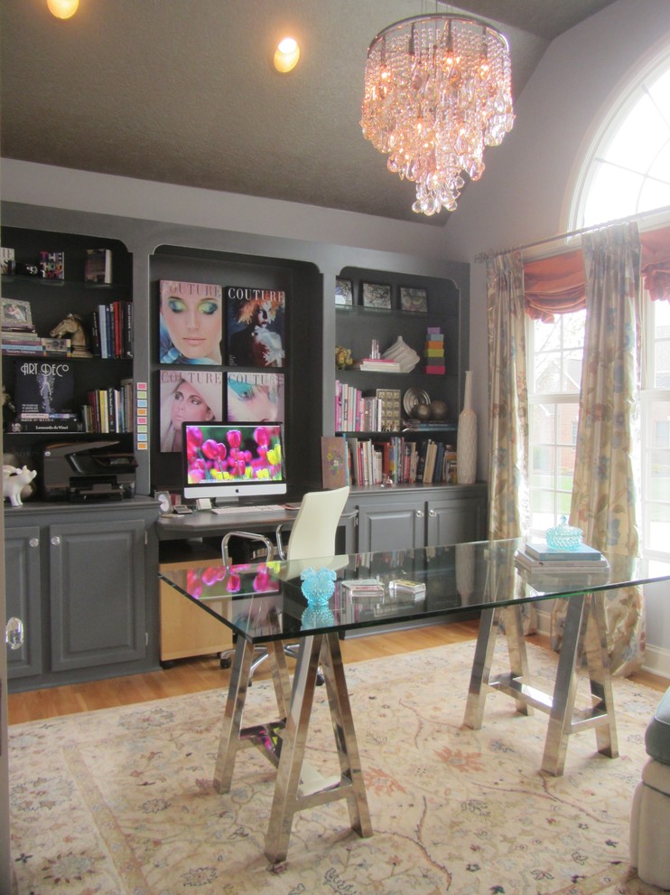 This is an example of a bohemian home office in Columbus.