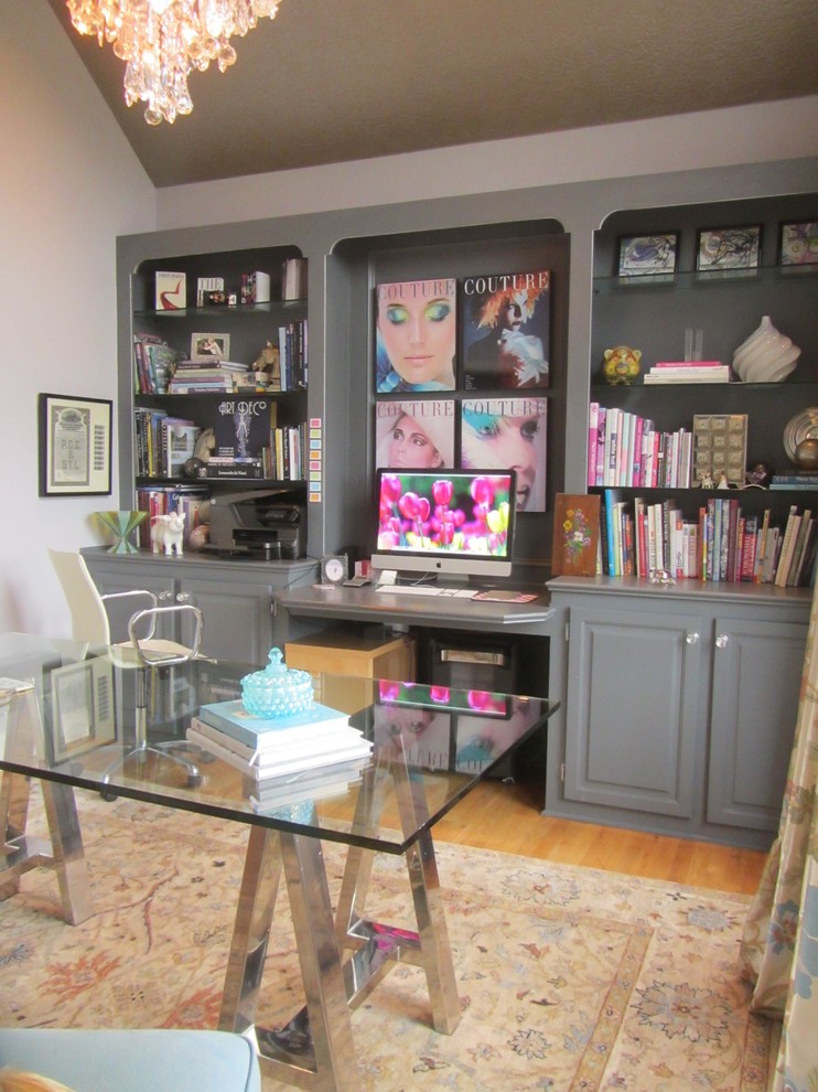 Inspiration for an eclectic home office remodel in Columbus