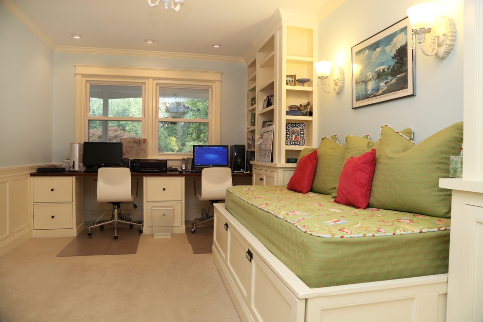 Inspiration for a transitional home office remodel in Baltimore
