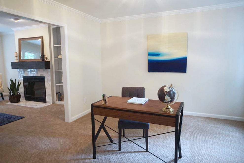 Arlington Ridge Flip Transitional Home Office Raleigh by Minted Spaces Houzz