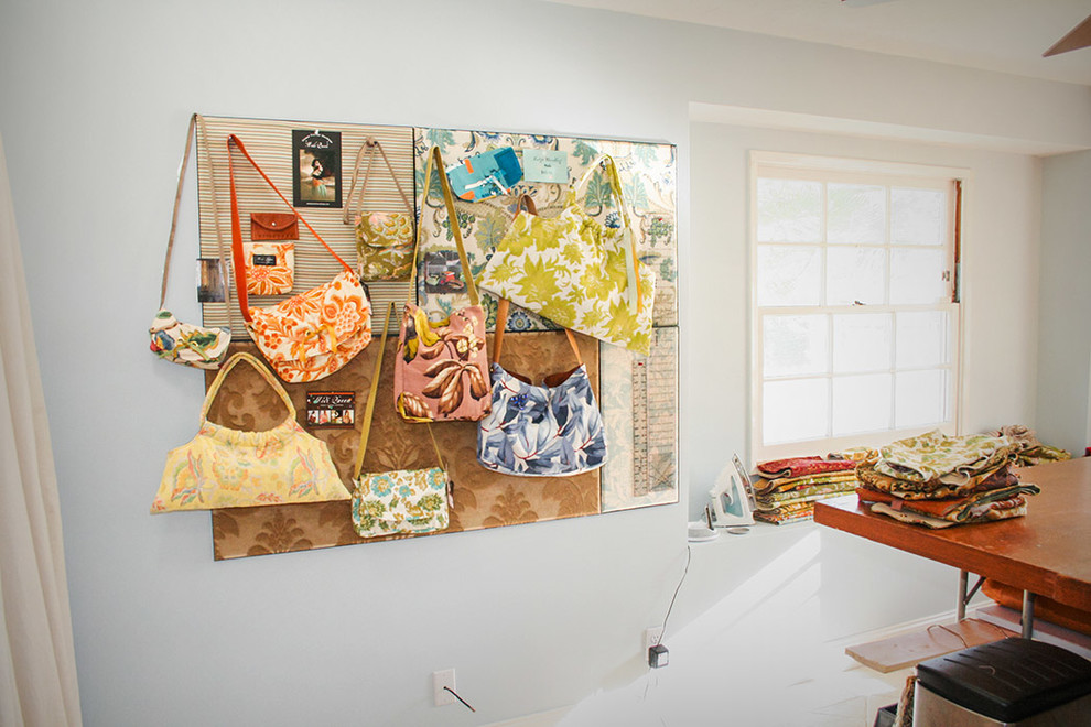 Assorted premade tackable panels Home Office Los Angeles by