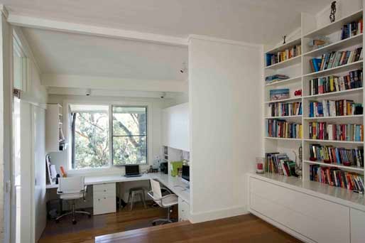 Design ideas for a contemporary home office in Sydney.