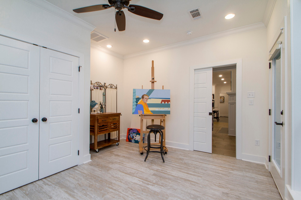 Beachfront Inspired Contemporary Home Office Little Rock by