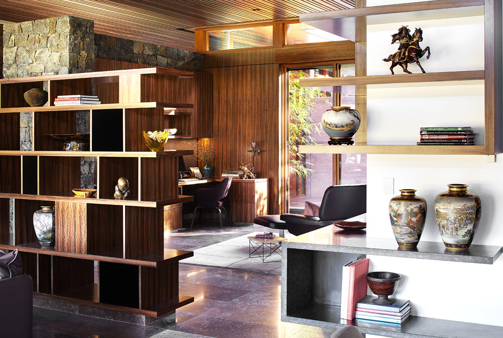 This is an example of a world-inspired home office in Perth.