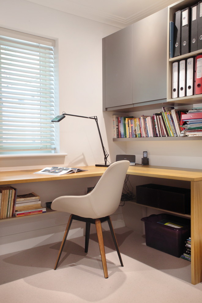 Design ideas for a medium sized contemporary home office in Buckinghamshire.
