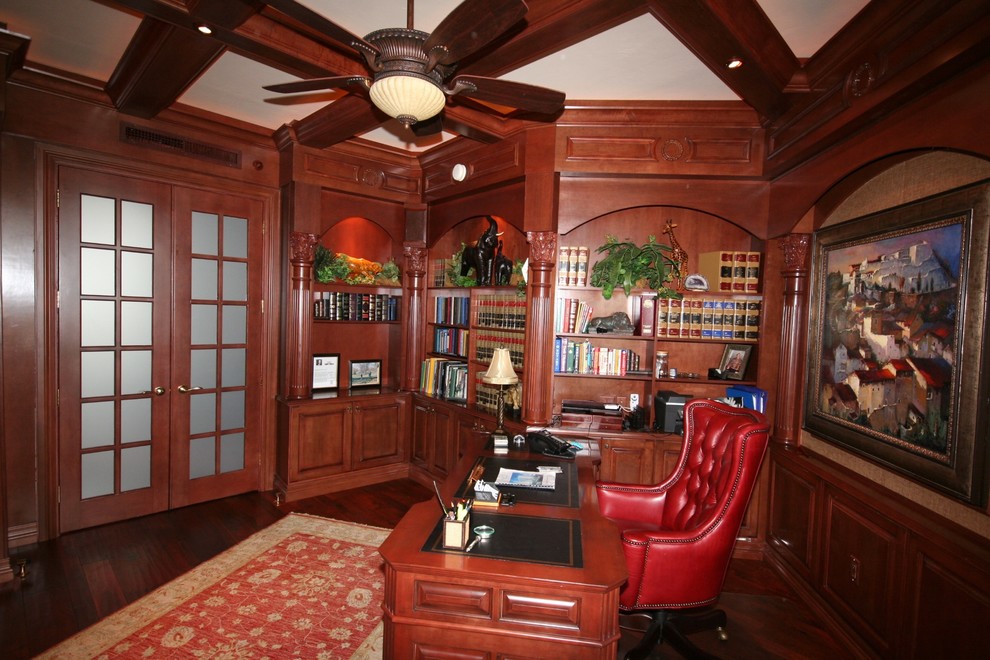 This is an example of a classic home office in Other.