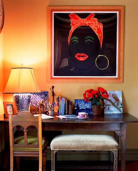 Eclectic home office in New York.