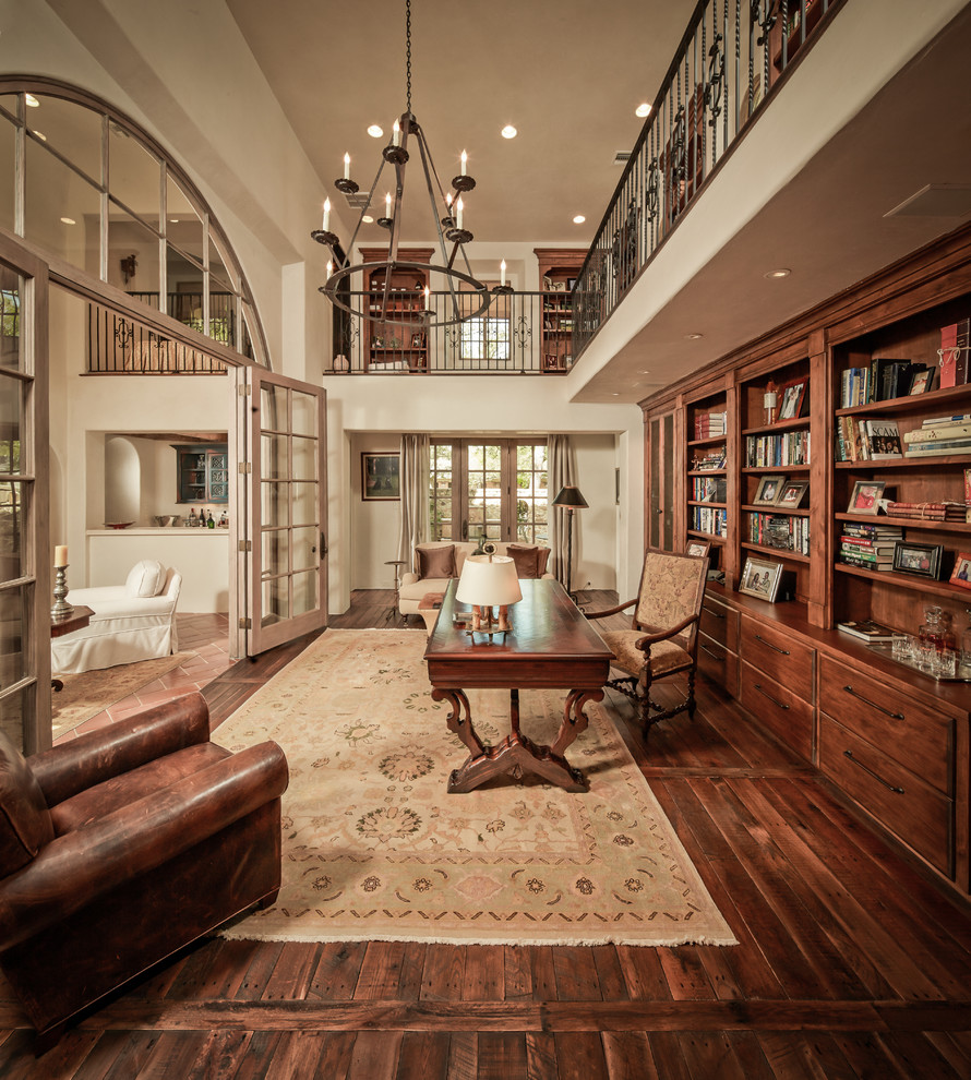 This is an example of a mediterranean home office in Houston.