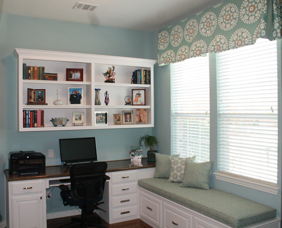 Bright and Airy Home Office Transitional Home Office Dallas by