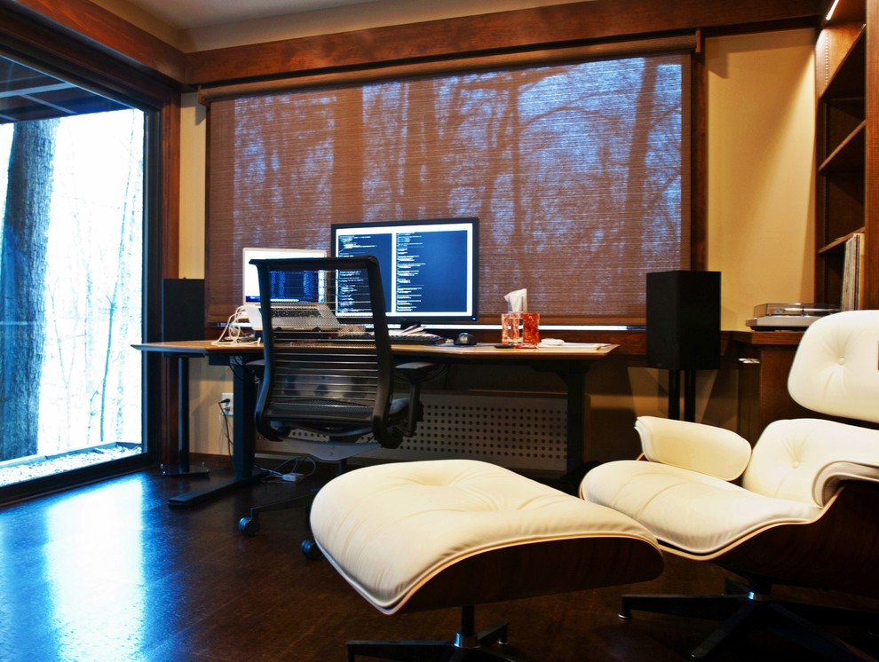 Home office - asian home office idea in Grand Rapids