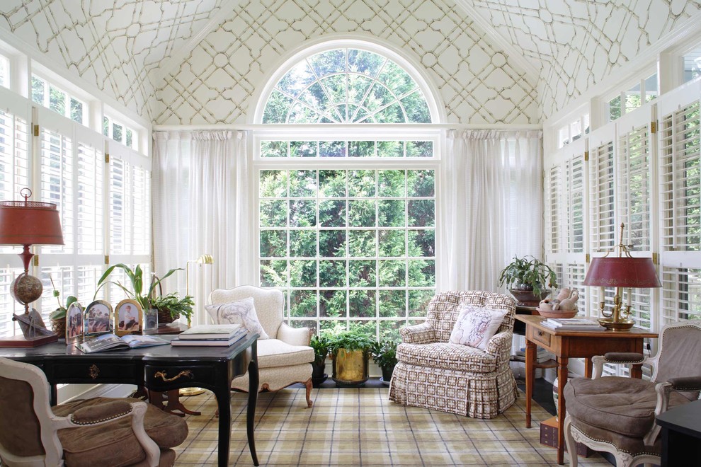 Example of a classic freestanding desk home office design in Atlanta