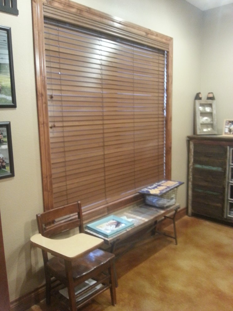 Example of a southwest home office design in Austin