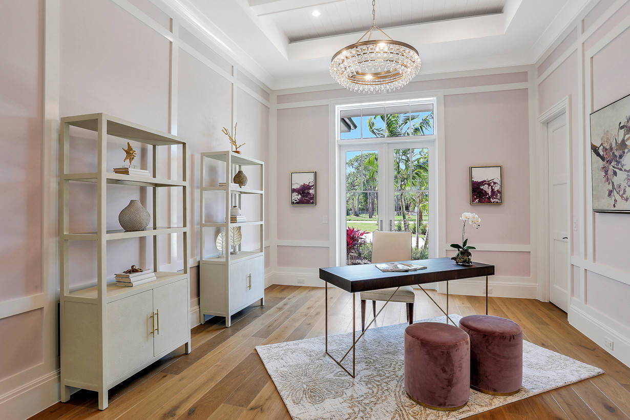 75 Home Office with Pink Walls Ideas You'll Love - February, 2023 | Houzz