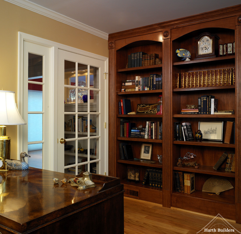 Builtin Bookshelves Home Office Philadelphia by Harth Builders