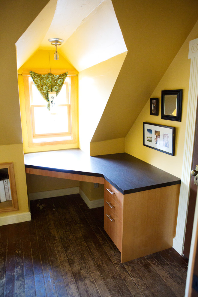 Built In Desk Eclectic Home Office Other by InSight Interiors