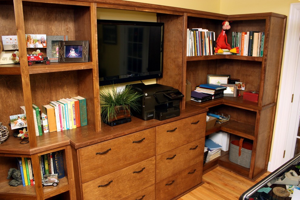 Example of a trendy home office design in Atlanta