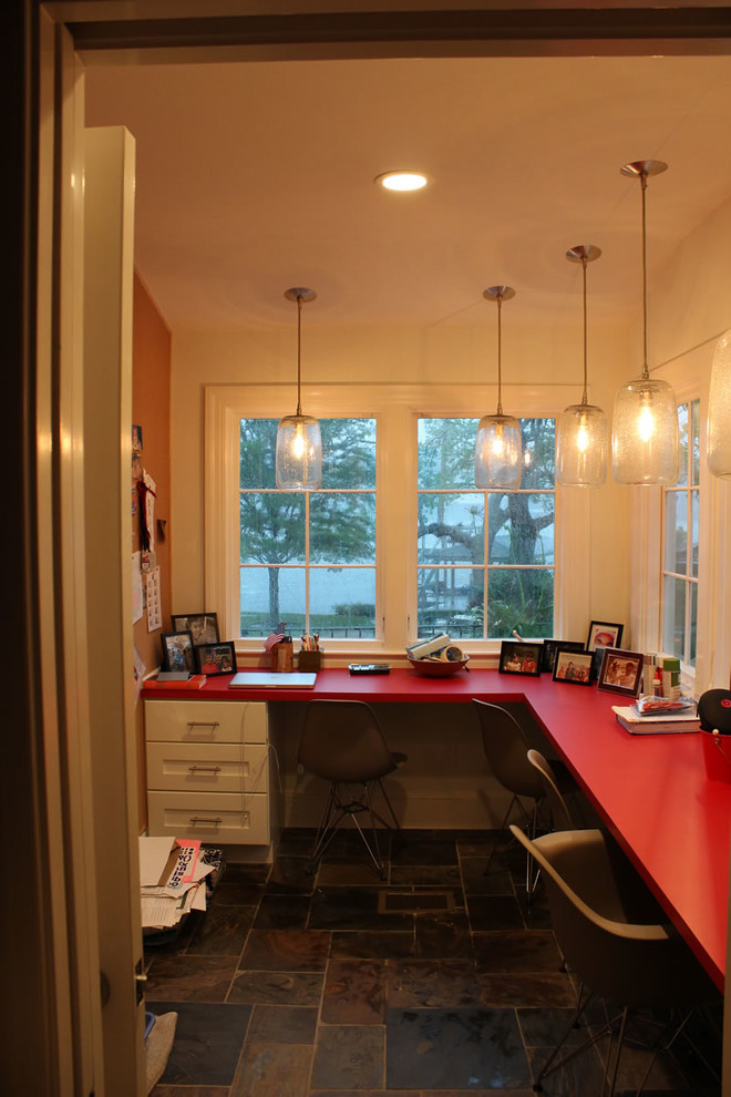This is an example of an eclectic home office in San Francisco.