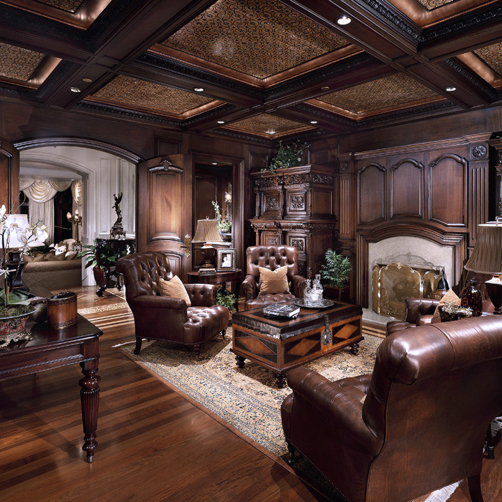 This is an example of a classic home office in Orange County.