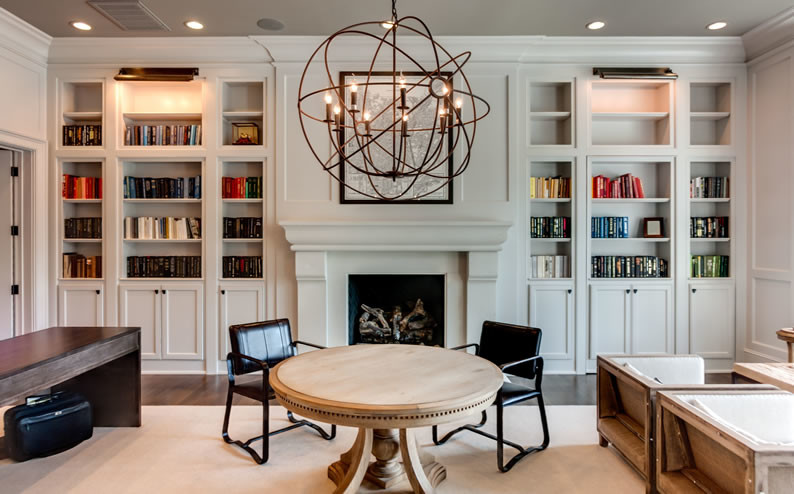 Home office - contemporary home office idea in Raleigh