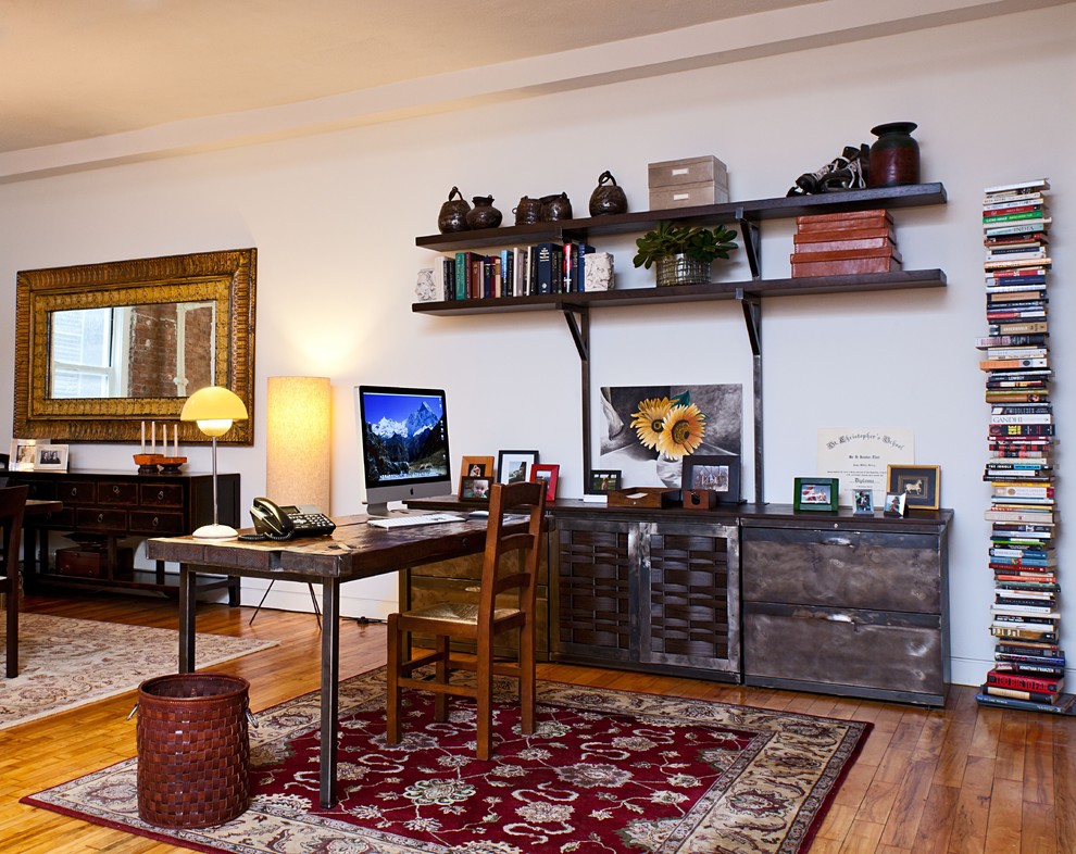 Example of a trendy home office design in DC Metro