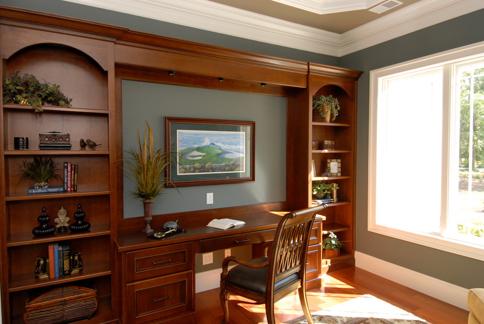Cherry Wood Stained Home Office - Traditional - Home Office - Atlanta