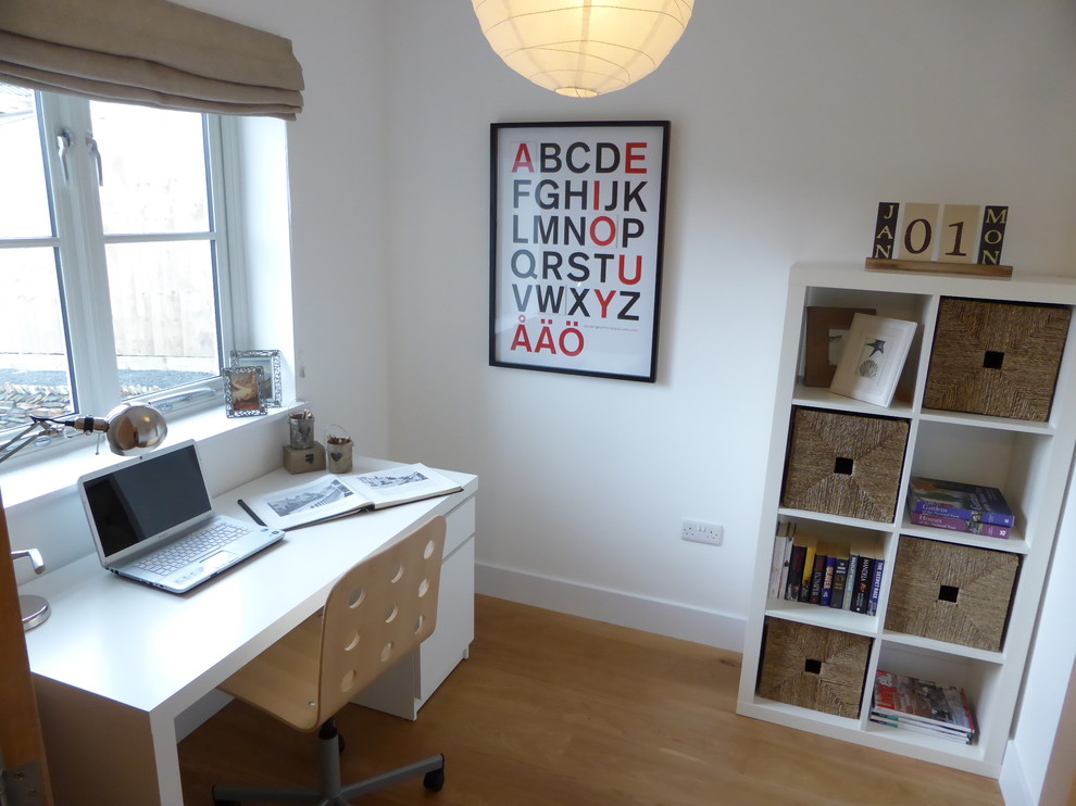 Design ideas for a traditional home office in Devon.
