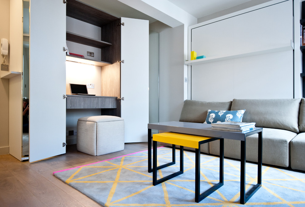 City Studio Apartment Contemporary Home Office London By Black And Milk Interior Design London Houzz