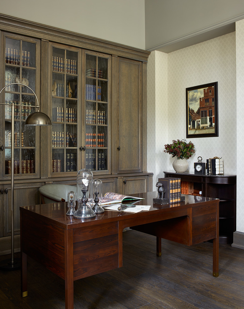 Traditional home office in Surrey.