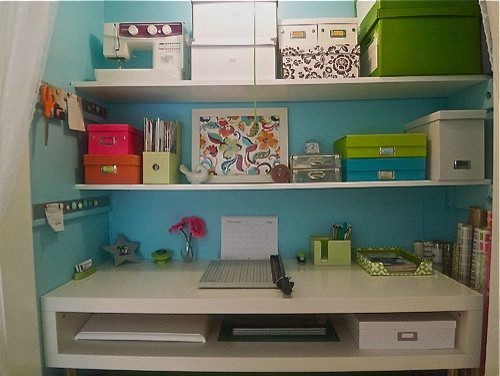 Inspiration for an eclectic home office remodel in Other