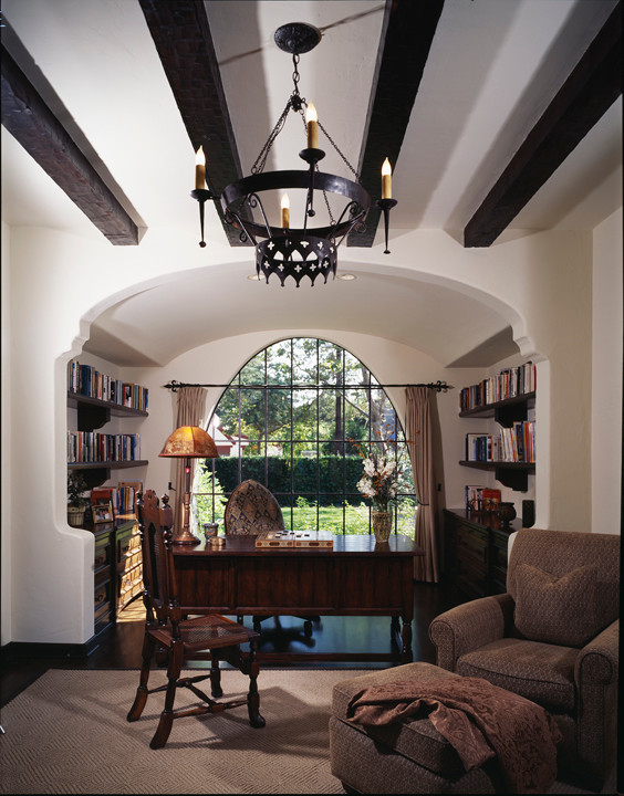 Example of a tuscan home office design in San Francisco